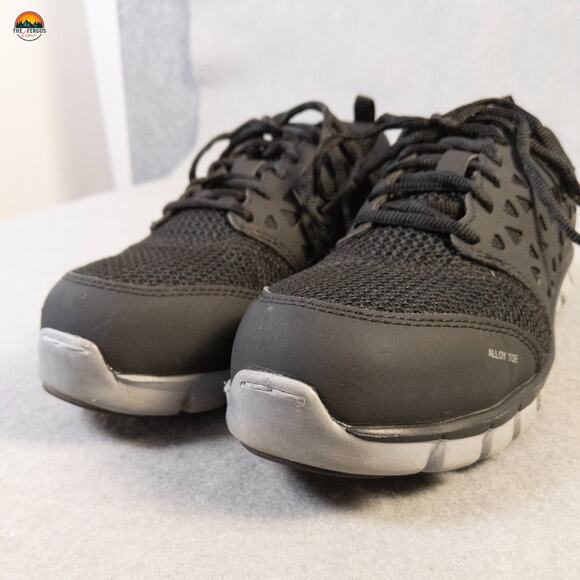 Reebok ASTM F2413-18 Sneaker Athletic Black Lace-Up Alloy Toe Unisex M 6 W 8 - Picture 9 of 14